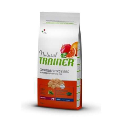 Trainer Natural Adult Medium with Fresh Chicken and Rice 12kg.