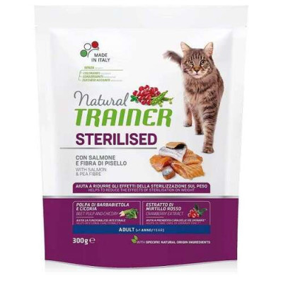 Trainer Natural Feline Sterilised with Salmon 300gr