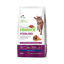 Trainer Natural Feline Sterilised with Dry Cured Ham 10KG