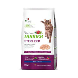 Trainer Natural Feline  Sterilised with White Meats 10kg