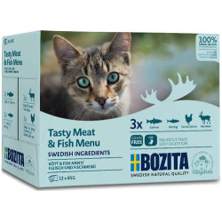 Bozita Pouch Multibox Meat & Fish - Menu (12 Pcs.) 85gr.