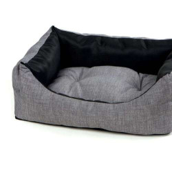 Dog bed Rodi with removable cushion, black-grey 70X85 cm