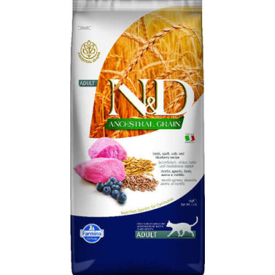 Farmina N&D Ancestral Grain Feline Adult Agneau & Myrtille 10kg