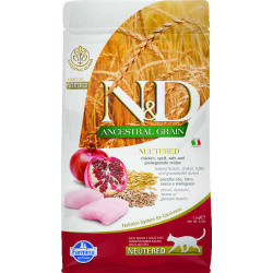 Farmina N&D Ancestral Grain Feline Adult Neutered Poulet & Grenade 1.5kg