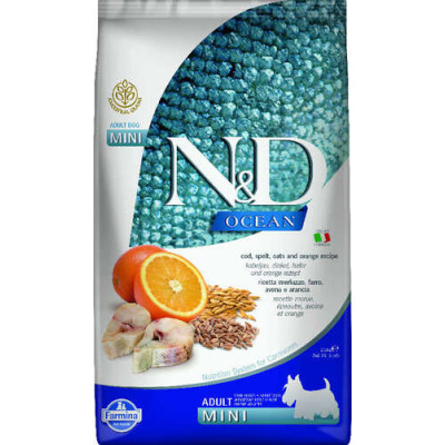 Farmina N&D Ocean Canine Adult Mini Cod, Spelt, Oats & Orange 2.5kg