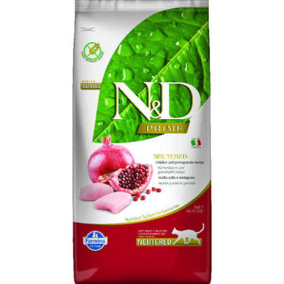 Farmina N&D Prime Feline Adult Neutered Chicken & Pomegranate 5kg