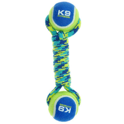 Zeus K9 Fitness Double Ball Rope Dumbbell (23cm)