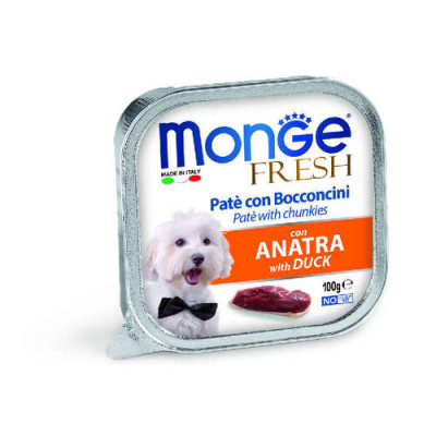  Monge Hundefutter Nass FRESH Pâté Duck 100g