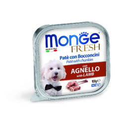  Monge Hundefutter Nass FRESH Pâté Lamb 100g