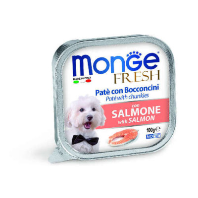  Monge Hundefutter Nass FRESH Pâté Salmon 100g