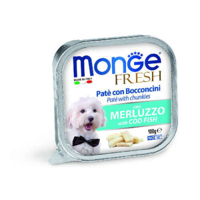  Monge Hundefutter Nass FRESH Pâté Cod Fish 100g