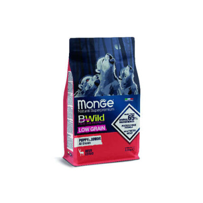 Monge BWild Low Grain Puppy&Junior Deer 2,5kg