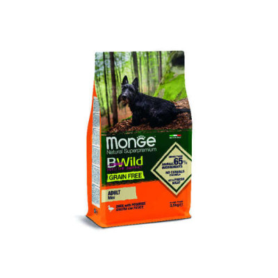 Monge BWild Grain Free Mini Adult Duck 2,5kg