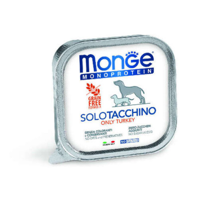  Monge Hundefutter Nass Monoprotein Pâté Turkey 150g