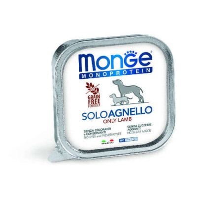  Monge Hundefutter Nass Monoprotein Pâté Lamb 150g