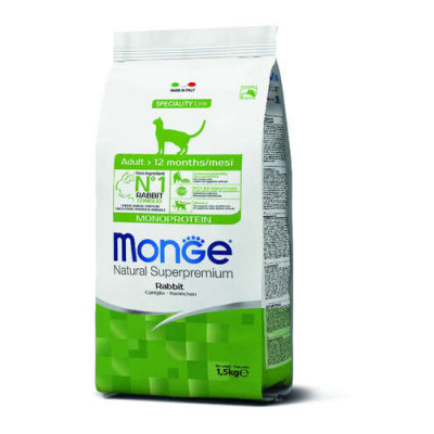 Monge Cat Monoprotein Adult Rabbit 1,5kg