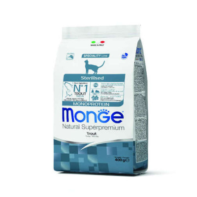 Monge Cat Monopr. Sterilised Trout 400g