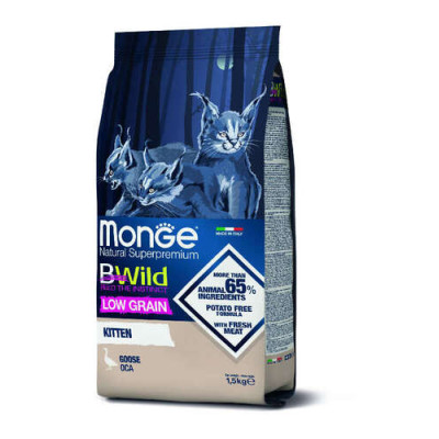 Monge Cat BWild Low Grain Kitten Goose 1,5kg