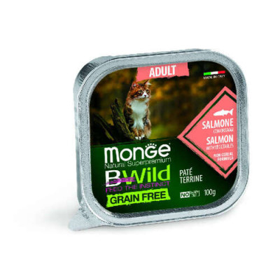 Monge Cat Bwild Grain Free Adult Salmon 100g