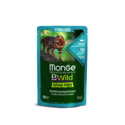 Monge Cat Bwild Grain Free Sterilised Tuna 85g