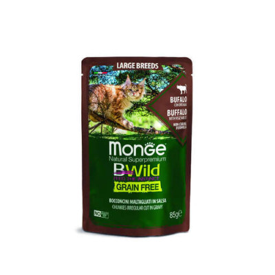 Monge Cat Bwild Grain Free LARGE Buffalo 85g