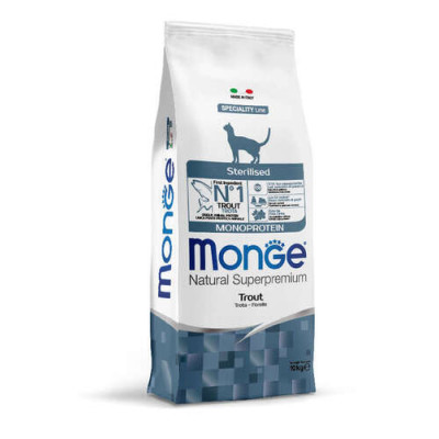 Monge Cat Monopr. Sterilised Trout 10kg