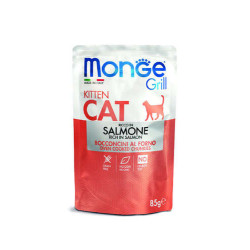 Monge Grill Cat Kitten Salmon 85g