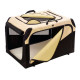 Trasportino per cani pieghevole Gr. L, beige/nero, 91 x 61 x 58 cm