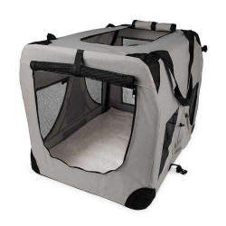 Dog transport box Angera, grey S 49.5×34.5x35cm