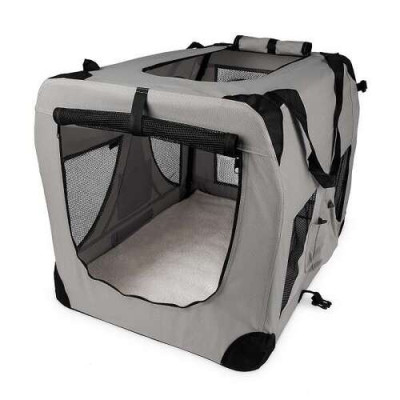 Trasportino per cani Angera, grigio XXL 91.4×63.5×63.5cm