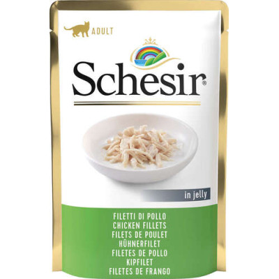 Schesir cat Jelly Chicken filets- Pouch 85 gr.