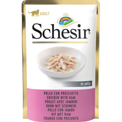 Schesir cat Jelly Chicken with Ham - Pouch 85 gr.