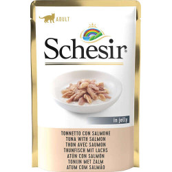 Schesir cat Jelly Tuna with Salmon - Pouch 85 gr.