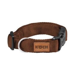 Collar Klick padded Premium, Nylon 15mm 25-35cm, brown