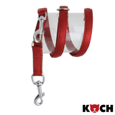 Leash padded Premium, Nylon 15mm 2m, red