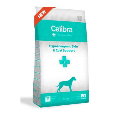 Calibra Veterinary Diets Canine Hypoallergenic Skin and Coat support, Saumon 12 kg