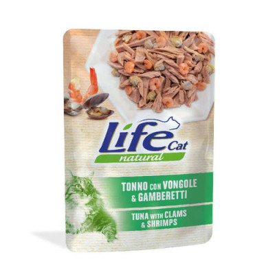 Lifecat Natural tuna with clams & shrimps 70 gr. -6% da 12 pezzi