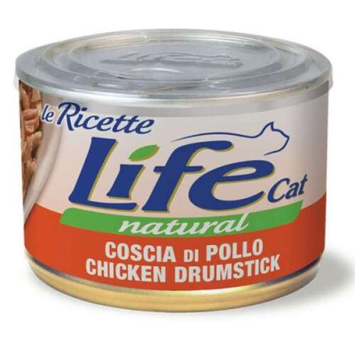 Lifecat Natural Le ricette Katzenfutter Nass Le ricette chicken drumstick/leg 150 gr.