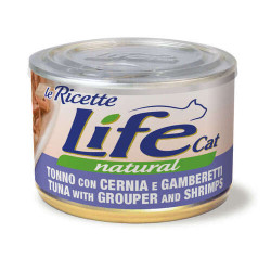 Lifecat Natural Le ricette tuna with grouper & shrimps 150 gr.