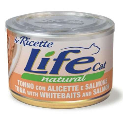 Lifecat Natural Le ricette tuna with whitebait & salmon 150 gr.