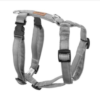 Harness padded Premium, Nylon M 25mm  50-72cm, grey