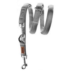 Leash padded Premium, Nylon 15mm 2m grey