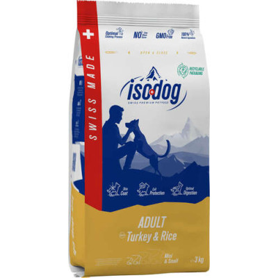 Iso-Dog Adult Turkey & Rice Mini & Small Breeds 3kg