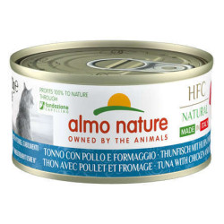 Almo Nature HFC Natural Made in Italy, Thon, poulet et fromage 70gr