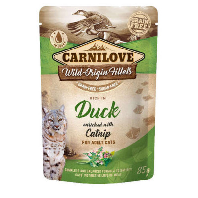 Carnilove Cat Adult Pouch Ragout Canard à l'herbe à chat 85g