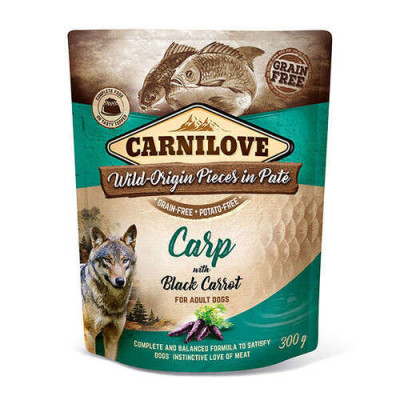 Carnilove Dog Adult Pouch Paté Carpe à la Carotte noire 300g