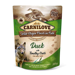 Carnilove Dog Adult Pouch Paté Canard à l'herbe de fléole 300g