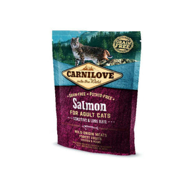 Carnilove Cat Adult Sensitive+Long Hair Saumon 400g