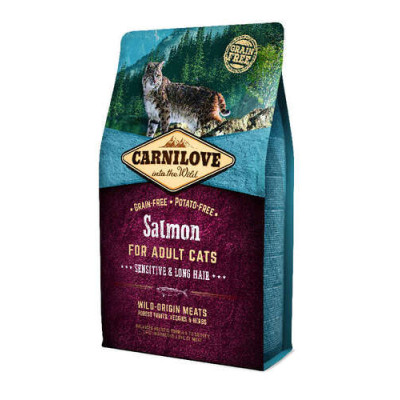 Carnilove Cat Adult Sensitive+Long Hair Saumon 2kg