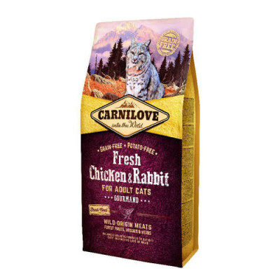 Carnilove Cat Adult Fresh Gourmand Poulet & Lapin 6kg